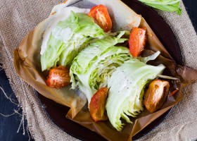 Low-Fat Wedge Salad with Smoked Tomatoes